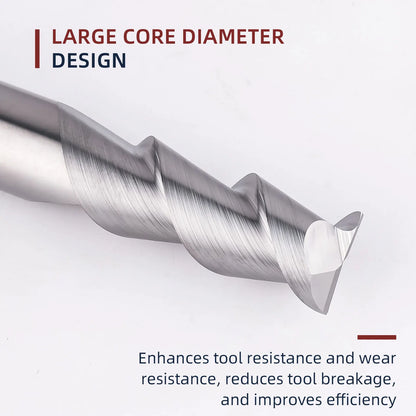 BB 2 Flutes Spiral End Mill CNC Machining Engraving Cutter Carbide Router Bit for Wood Aluminum Copper 0.1mm-20mm DIY Tool