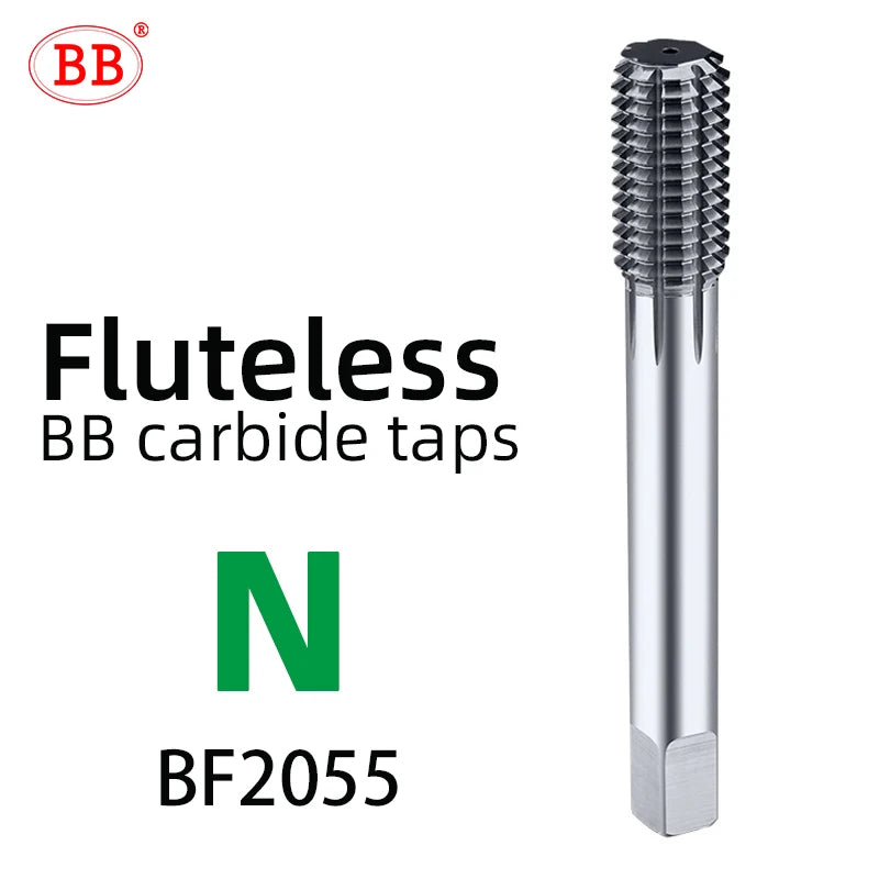 BB CNC Carbide Tap Spiral Straight Flute Fluteless Machine Thread Forming Coated Hardness M2 M3 M4 M5 M6 Metal Tool 1PCS