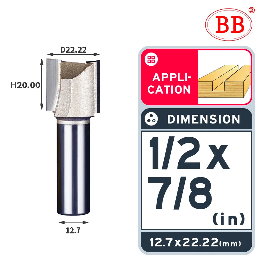 BB Straight Bit 1/4 1/2 Woodworking