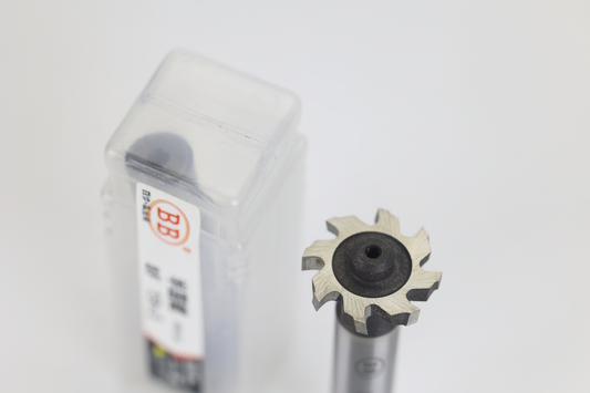 BB Woodruff Keyway Cutter 8-Flute Detail View - HSS-AL Semi-Circular Keyseat Milling Cutter