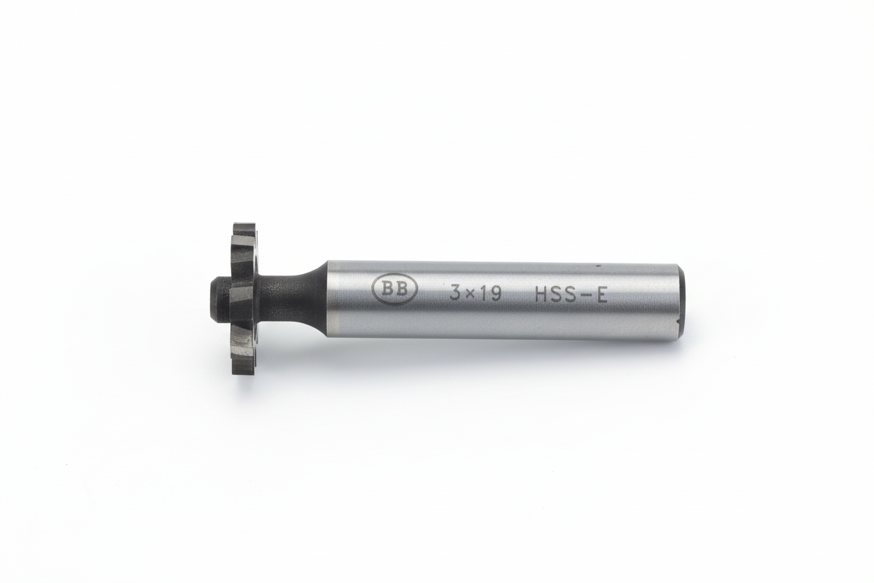 BB Woodruff Keyway Cutter Side View - 3x19 HSS-L Specification